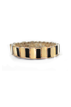 10026 Pulseira Bicolor Dourado e Preto