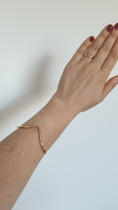 Bracelete Ajustável Minimalista Banho Ouro 18k - comprar online