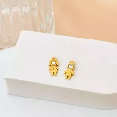 Pingente Avulso Menino Strass Banho Ouro 18k - comprar online