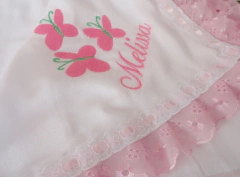 Kit Fralda De Ombro Bordada