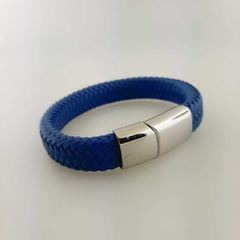 Pulsera de cuero y acero
