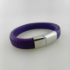 Pulsera de cuero y acero