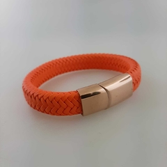 Pulsera de cuero y acero