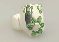 Anillo de plata con esmalte