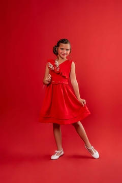 Vestido Babados Vermelho - COLEÇÃO FESTAS - loja online