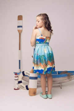 Vestido com Cinto Mares - COLEÇÃO COLORIR - loja online