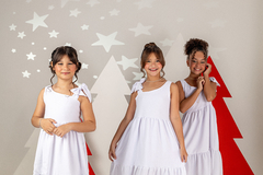 Vestido Branco Laço no Ombro - COLEÇÃO FESTAS - comprar online