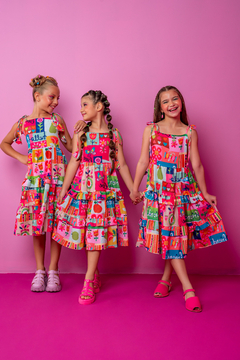 Vestido Midi Friends - COLEÇÃO COLORIR