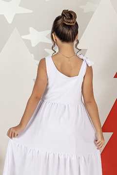 Vestido Branco Laço no Ombro - COLEÇÃO FESTAS na internet