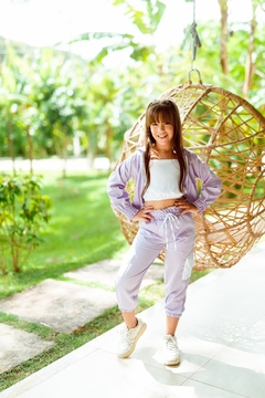 Conjunto Jogger com Bomber Lilás - COLEÇÃO COLORIR - comprar online