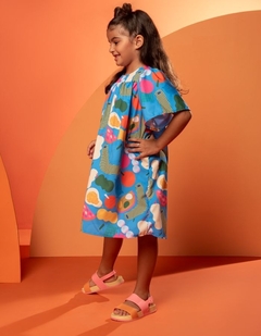 Vestido Helena Azul - COLEÇÃO COLORIR