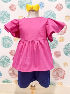 Conjunto Jeans Pink - COLEÇÃO COLORIR