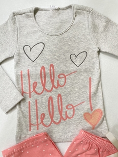 Pijama Manga Longa Hello Hello - COLEÇÃO SONHAR