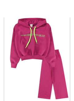 Conjunto Moletom Juvenil Rosa Pink