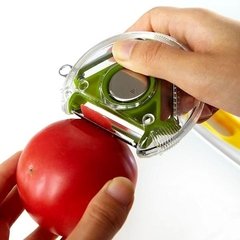 Descascador Legumes Fruta Rotacional Fita Fatiador 3 Lâminas - loja online