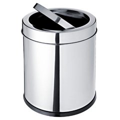 Kit 2 Lixeira Inox Banheiro Cozinha Basculante 3 E 8 Litros - Tecomix