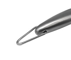 Espátula De Silicone Pão Duro Colher Cabo Inox Cozinha 30 Cm na internet