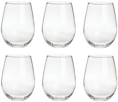 Copo Vidro Transparente 470 Ml Casa Cozinha Conjunto Kit 6