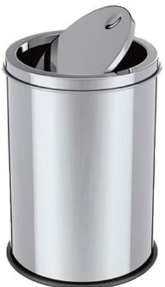Lixeira Inox 12 Litros Basculante Banheiro Cozinha Escritóri