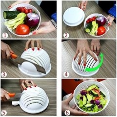 Imagem do Cortador De Salada E Escorredor Frutas Prático Giratório