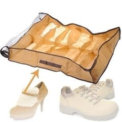 Sapateira Flexível Organizador De Sapatos Ziper C/12 Espaços - Tecomix