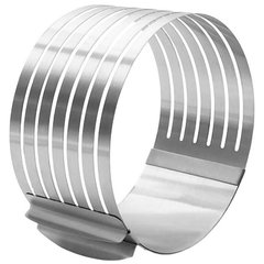 Aro Cortador De Bolo Ajustável Inox 25 - 30 Cm