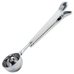 Fechador De Saco Prendedor Inox C/ Colher Medidora Cozinha