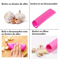 Imagem do Descascador De Alho Rápido Silicone Rolo Tubo Casa Cozinha