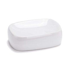 Dispenser Saboneteira Porta Escova Kit Porcelana Banheiro - Tecomix