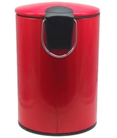 Lixeira Inox Colorido C/ Pedal E Balde 5 Litros Cozinha - Tecomix