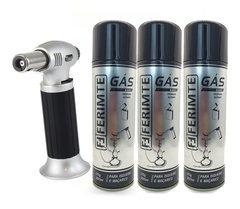Maçarico Culinário Portátil Cozinha + 3 Refil