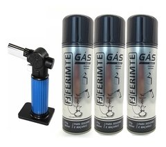 Maçarico Culinário Portátil Cozinha + 3 Refil