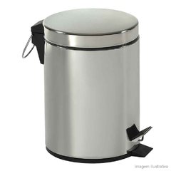 Kit Lixeira Inox Banheiro Cozinha Pedal E Balde 5 Lts + Esco na internet
