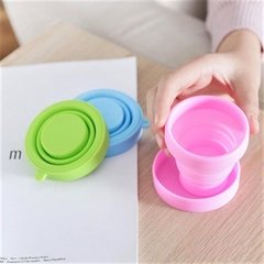Copo De Silicone Retratil Dobrável Reutilizável Tampa 150 Ml na internet