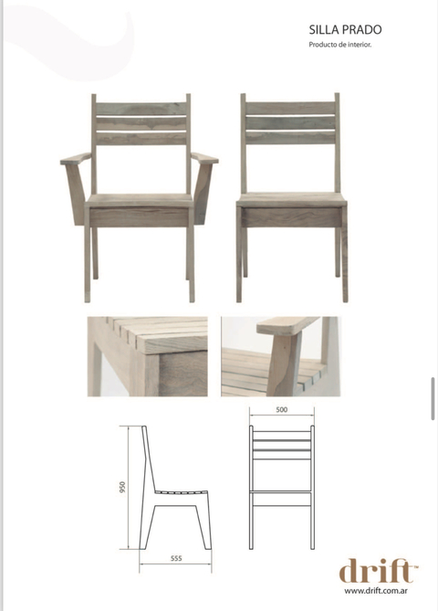 SILLA PRADO DRIFT 0,55 x 0,50 x 0,95