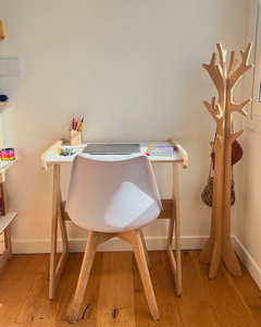 Imagen de ESCRITORIO ESCANDINAVO + Silla tulip blanca