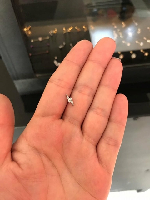 Piercing Raio com Strass 1008