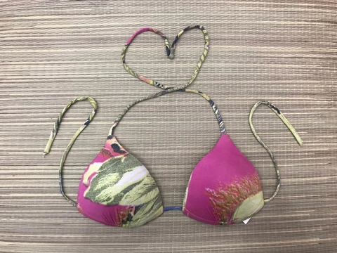 Busto AC Cortininha C/Bojo Estampa Colorida