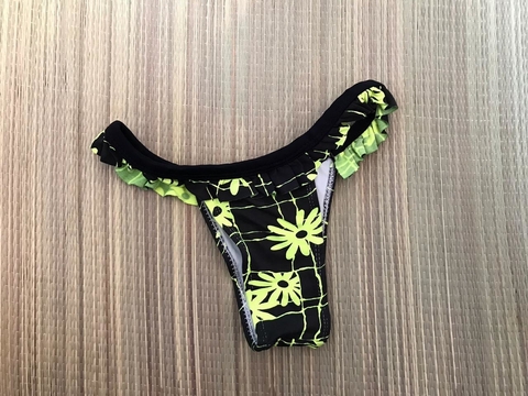 Calcinha Didany Tanga Com Babado Estampada