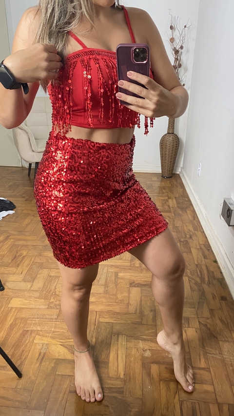 Saia Paite Vermelha - comprar online