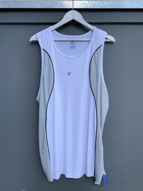 Regata Vermon Branca com Cinza