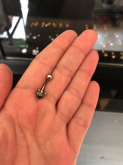 Coração pedra verde