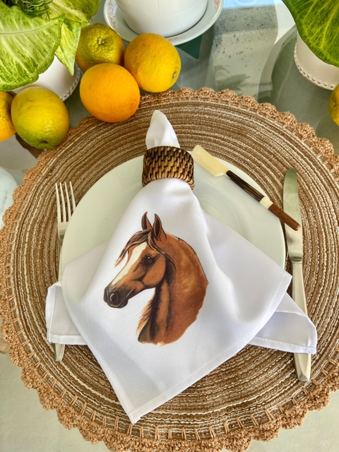 Guardanapo de mesa branco Alazão
