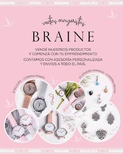 RELOJ ONA SAEZ PRAGA MALLA DE CUERO ANALOGO UNISEX MARRÒN - BRAINE JOYAS Y RELOJES