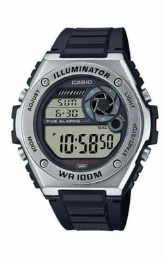 Reloj Casio MWD100H-1A digital negro malla de silicona para caballero - comprar online
