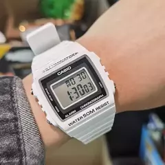 Reloj Casio W215H-7A Vintage digital malla de silicona blanco para dama WR en internet