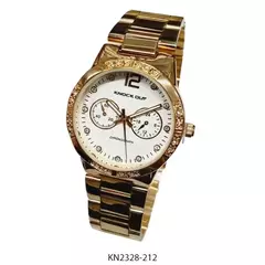 Reloj Knock Out KN2328-212 malla de metal dorado con cubics para dama - comprar online