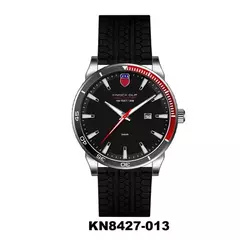 Reloj Knock Out KN8427-013 malla de caucho negro con calendario para caballero - comprar online
