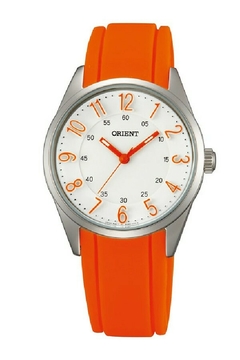 RELOJ ORIENT FQC0R003W0 malla de silicona naranja para dama - comprar online