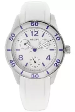RELOJ ORIENT FUT0J005W0 malla de silicona blanco multifunción para dama - comprar online